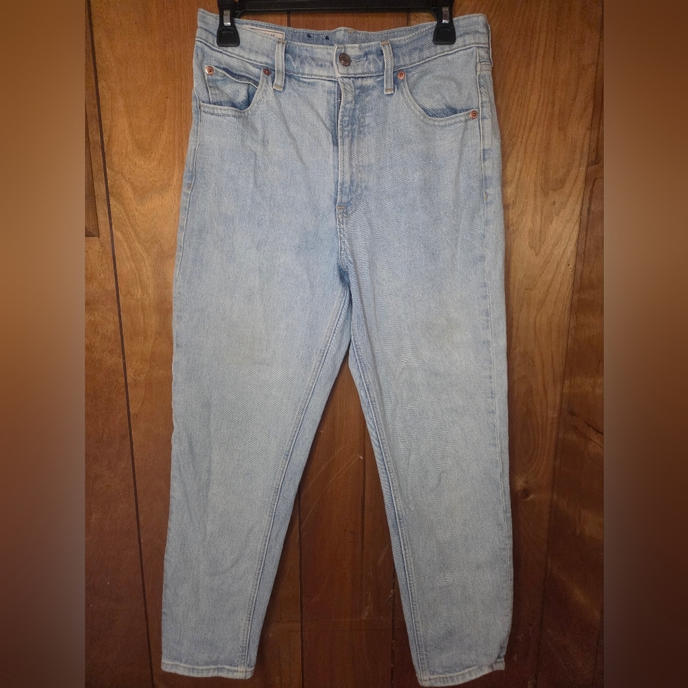 GAP Light Blue High Rise Mom Jeans